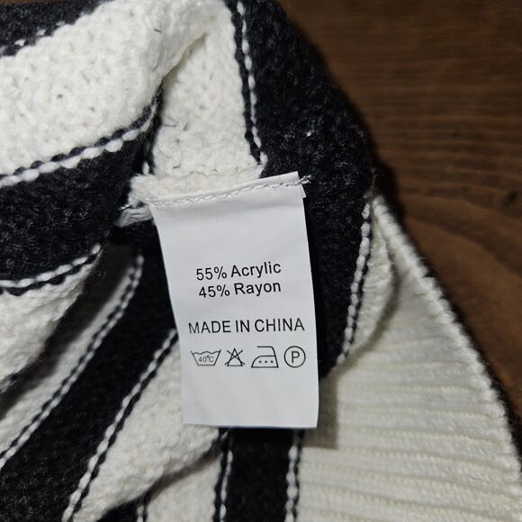 ANRABESS Medium Striped Cardigan Sweater Dressy Casual Classic LS Crew Neck New - Picture 3 of 7